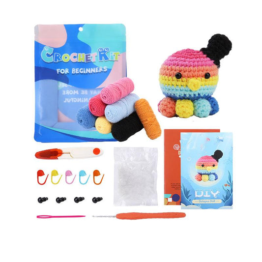 Rainbow Octopus Crochet Kit